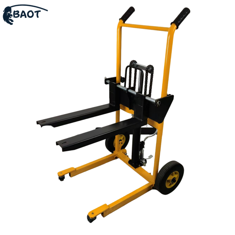 yellow mini stacker